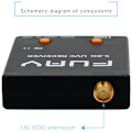 Miniatyrbillede 2 af 5: Skydroid UVC Single Control Mini FPV-modtager OTG 5.8G 150CH-kanal video- og lyd-downlink-transmission til Android