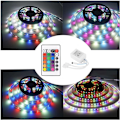 Miniatyrbillede 4 af 5: DC12V RGB LED-controller + 24-tasters RGB-fjernbetjening IR-lysstribe-controller til 2835 5050 RGB-lysstribe
