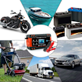 Miniatyrbillede 5 af 5: 8A 12V/24V smart bil- og motorcykelbatterilader, bilbatterilader vedligeholdelse, 3-trins batterilader og autoreparation funktion.