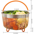 Miniatyrbillede 2 af 5: Dampkurv i rustfrit stål, Instant Pot-tilbehør til Ninja Foodi trykkoger og multikoger, 6Qt