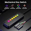 Miniatyrbillede 2 af 5: PC Power Control Touch Sliding Control PC Power Supply Desktop Computer Ekstern Strømforsyning SW Power LED Til/Fra med 4M Kabler