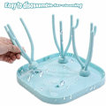 Miniatyrbilde 4 av 5: Babyflaskedryer, Babyflaskedryerstativ, Treflaskedryer, Flaskedryer, Treflaskedryer, for Babyflasker, Ren og Hygienisk (B