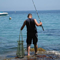 Miniatyrbillede 2 af 5: Fiskenet Fiskefælde Foldbar Fiskekurv til Opbevaring af Lokkeduer Krebs Krebse Smelt Småfisk Rejer Hummere