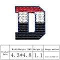 Miniatyrbillede 5 af 5: Sequin Alphabet Bogstav Patches Stryge-På Bogstaver Navn Patch Til Tøj T-Shirt Broderi Dekoration
