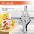 Miniatyrbilde 5 av 5: Rustfritt stål juicer, manuelle tenger, sitrus juicer, for hjem, kjøkken, bar, 4 stykker