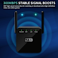 Miniatyrbillede 2 af 4: 300 Mbps WiFi Repeater 2,4 GHz, 1 RJ45 Netværksport Trådløs Internet Signalforstærker, Ultra-Kompakt WiFi Udvider, Nem at Installere Internetforstærker, Bl