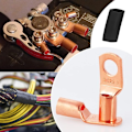 Miniatyrbillede 5 af 5: 120 stk. Krympeterminaler 6/10/16/25mm², 8 Størrelser M6 M8 Batterikrympeterminal, Elektrisk Terminal Rørformede Terminaler SC Terminaler Kobberring Kabel