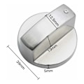 Miniatyrbilde 5 av 5: 6 stk. Universal Metall Kontrollknapper Gasskomfyr Knott 6mm Universal Kontrollknapper Komfyr Knott for Gasskomfyr Kokeovn Koketopp