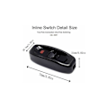 Miniatyrbilde 2 av 5: Lampeknapp, 2 stk. Svart Lampeknapp Inline-knapp 250V 10A Mellomknapp med LED-indikator Inline-ledningsswitch for Sengelampe Bordlampe Cab