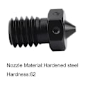 Miniatyrbillede 5 af 5: Hærdede stål V6 dyser til højtemperatur 3D-print Pei Peek kulfiber filament til Aero Hotend
