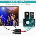 Miniatyrbilde 4 av 5: Audio Dac 192Khz, Aluminium Dac Digital til Analog Lydkonverter, Digital Spdif Toslink til Stereo L/R Rca Jack 3.5Mm med Optisk/Koaksialkabel for