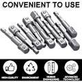 Miniatyrbilde 2 av 5: 10 stk 3/8 tommers slagadapter firkantet sokkeladapter 10 mm sekskant slagadapter for bor, forlengelsesadapter skrutrekkerbits