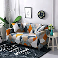 Miniatyrbild 2 av 5: Stretch Soffaöverdrag, Modern Halksäker 1/2/3/4 Sitsplatser Elastiskt Soffaöverdrag Canapeöverdrag (1 Sitsplatser Soffaöverdrag: 90-140cm, Flerfärgad-Kvadrat)-DENUOTOP