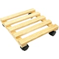 Miniatyrbillede 1 af 5: Firkantet træplatform med hjul 30 cm