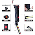 Miniatyrbillede 4 af 5: Genopladelig LED Arbejdslampe, LED 800LM Waller Lommelygte, Genopladelig LED Værkstedslampe, Inspektionslampe, Lommelygte Magnetisk Base 5 Tilstande til Garage