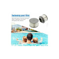 Miniatyrbillede 4 af 5: MSPA Reservefilterpatroner til alle Whirlpool Spas Swimming Pool modeller, Filterpatroner med net til MSpa Bubble Spa Spas (4 styk) -DENUO