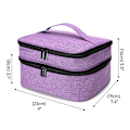 Miniatyrbillede 3 af 5: Neglelak Opbevaringspose, 30 Flasker Neglelak Opbevaringsboks, Dobbeltlags Opbevaringspose til Hjem og Rejse (Pink)