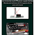 Miniatyrbilde 4 av 5: NGFF M.2 til PCI-E 4X Riser-kort M2 M Key til PCIe X4 Adapter med LED-indikator SATA Power Riser for Mining