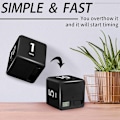 Miniatyrbillede 3 af 5: 2 stk. Kvadratiske Timere Gravity Sensor Flip Timer Køkken Timer til Tidshåndtering og Nedtælling 1-3-5-10, 15-20-30-60 Minutter