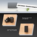 Miniatyrbillede 4 af 5: 2 x Push-On Antenneadapter Transformer 300/75 Ohm TV F Coax Adapter