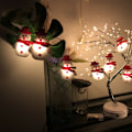 Miniatyrbilde 5 av 5: Julemann Lyslenke, 3M - 20 LED Julelys, Julepynt med 2 Lysmoduser for Hjemmet, Hage, Rom og Dekorasjon