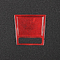 Miniatyrbilde 5 av 5: Oppbevaringsboks Askebeger Deksel Panel Trim Klistremerke Fiber for 2009 2010 2011 2012 2013 2014 2015 2016 (Rød)