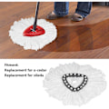 Pikkukuva 2 / 5: Rubberskin 5 kpl Vaihto Spin MOP Täyttöpäät Yhteensopiva Ocedarin ja Viledan Easywring 2-in-1 Turbo MOP Mikrokuitu MOP Matin kanssa Pyörivälle Trianille