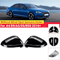 Miniatyrbild 2 av 5: Par Glans Svart För- A4 B9 S4 A5 S5 RS5 2017-2020 Backspegel Skal Skyddskåpa Bil Styling Skal