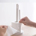 Miniatyrbild 4 av 5: Toalett Kökspapper Handduksrulle Tissuehållare Plast Skrivbordsställ Golv Vertikala Handdukar Rack Badrum Förvaring-1