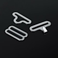 Miniatyrbilde 2 av 5: 50 stk Sløyfe Klips, Sløyfe Hardware Klips Justerbar Metall Slips Haken Spennen Feste Hvit