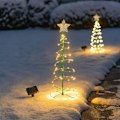 Miniatyrbild 1 av 5: Solcellsdriven LED-julgran, Metalljulgransbelysning, Inomhus- och utomhusjulgransbelysning, Dekorationssträngljus, Semesterdekoration, Miljövänlig G