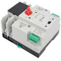 Miniatyrbild 2 av 5: Automatisk källa byte, 2-vägs obrytbart dubbelt ström automatisk överföringsbrytare ZGQ5-100/2P 220V DIN-skena installation