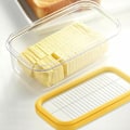 Miniatyrbilde 5 av 5: Smørboks Crispy Cut Ost Forseglet Rektangulær Oppbevaringsboks med Nett Kuttet Mat Oppbevaringsboks for Kjøkken 2 Stykker Serie