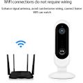 Miniatyrbillede 4 af 5: GH9 WiFi Indendørs Overvågningskamera 100% Trådløs Web Infrarød Nattesyn Cloud Storage Velegnet til Hjem Butik Kontor