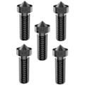 Miniatyrbillede 1 af 5: 5 stk 3D-printer Serie, Højtemperaturbestandig M6 Gevind Hærdet Stål Dysespids, X1 (0,4 mm)