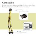 Pikkukuva 2 / 4: (5 kpl) 8-nastainen PCI-E - 2x 6+2 PCI-E PCI Express 5x Virransyöttöjakokaapeli