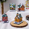 Miniatyrbillede 1 af 5: Vinter Julepynt Juleharpiks Hjemmesamler Figur til Julefest Dekoration