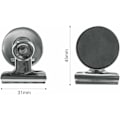 Pikkukuva 2 / 5: Magneetit klipseillä/klipsit · 8x magneettiset klipsit · klipsit naarmuuntumattomalla tarralla · jääkaappimagneetti klipseillä · vahvat magneetit · kotiin · s