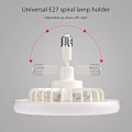 Miniatyrbillede 3 af 5: 2 i 1 LED Loftventilator, 30W Lys Loftventilator med fjernbetjening, E27 Konverteringsbase med B22 Adapter, Justerbar 3 Hastigheder, 3 Farver Dæmpbar LED, til
