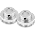 Miniatyrbillede 4 af 5: GT2 Tandhjul 40 Tænder 10Mm Hul til CNC 3D Printer 6Mm Bredde Bælte 2 Stk Serie