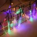Miniatyrbillede 3 af 4: Solcelledrømmeslyskæder, 1 pakke udendørs solcelledrømmeslyskæder 8 tilstande solcelledrømmeslyskæder fe lys (størrelse: 12M 100 stk. LED)