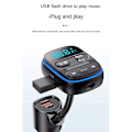Miniatyrbillede 5 af 5: Bluetooth FM-sender til bil, Louder HiFi Bass-mikrofon, 30W PD + QC-adapter 3.0 med 7 farver LED