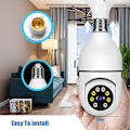 Miniatyrbillede 4 af 5: WiFi IP Overvågningskamera E27 Pære 4x Digital Zoom HD Fuld Farve Nattesyn Automatisk Menneskelig Sporing Videoovervågningsmonitor