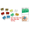 Miniatyrbillede 2 af 2: (R) 10 stk. Multicolor Auto Car ATC Blade Fuses 5A 7.5A 10A 15A 20A 25A 30A