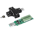 Pikkukuva 2 / 5: USB C -testeri, 2 in 1 USB -testeri, tyyppi C, värillinen IPS-näyttö, digitaalinen yleismittari, jännite, , , lämpötila, laturilla