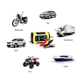 Miniatyrbillede 5 af 5: Intelligent Automatisk Batterilader og Vedligeholdelsesenhed, 12V/6A Bærbar Backup-lader med Pulsreparations-Flydelader til Bil, Plæneklipper, Motorcykel