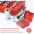 Pikkukuva 4 / 5: DENUOTOP 14-osainen Tähtimallinen Torx-hylsysarja E-tyypin ratkeassa I Hylsysarjan profiili E (Ulkoinen Torx) E4 - E24-DENUOTOP