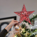 Miniatyrbilde 2 av 5: Juletrærstjerne Topper, 10 Tommers Juletrærstjerne Topper Juledekorasjon Glitter Toppstjerne for Juletrærpynt Innendørs Festdekor
