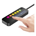 Miniatyrbillede 1 af 5: PC Power Control Touch Sliding Control PC Power Supply Desktop Computer Ekstern Strømforsyning SW Power LED Til/Fra med 4M Kabler