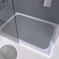 Miniatyrbillede 1 af 5: Rektangulær brusebadsmåtte Stor badeværelse skridsikker måtte Husholdning brusebadsrum bademåtte Toilet gulvmåtte PVC fodmassage badekar måtte-8858cm